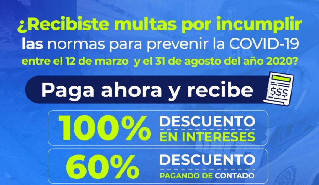 Descuentos en infracciones por infringir restricciones por la pandemia Descuentos en infracciones por infringir restricciones por la pandemia