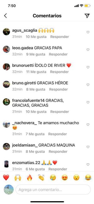 Hinchas de River inundaron las redes de Alejandro Moralez. Hinchas de River inundaron las redes de Alejandro Moralez.