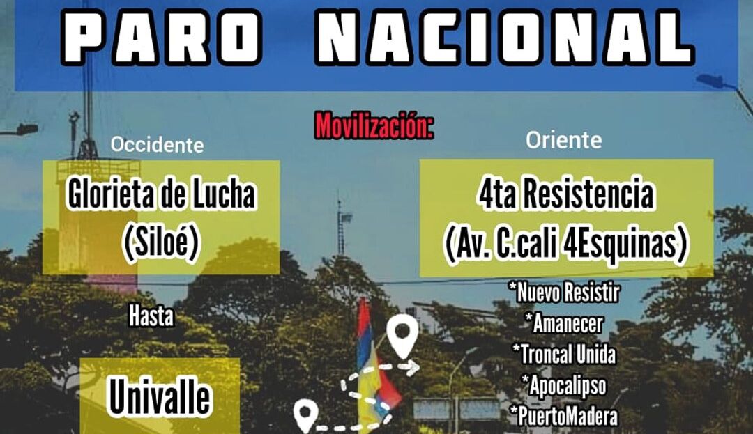 Recorrido de marchas y puntos de concentración en Cali Recorrido de marchas y puntos de concentración en Cali