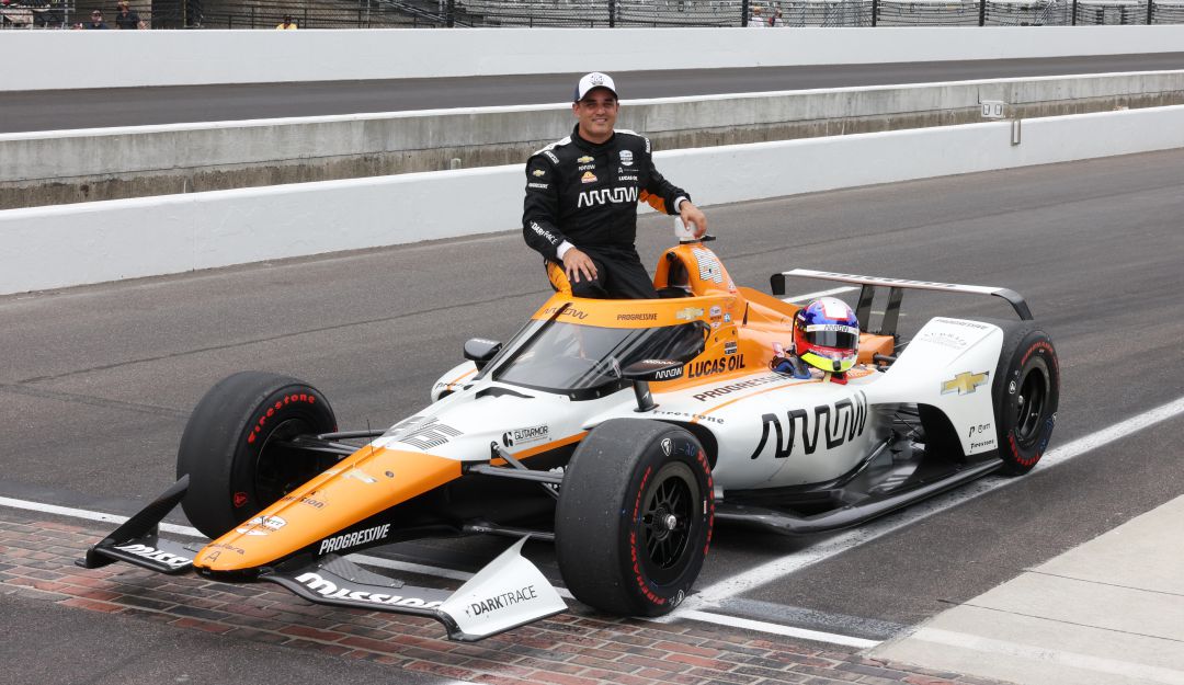 Juan Pablo Montoya en una de las prácticas del Indy500 Juan Pablo Montoya en una de las prácticas del Indy500