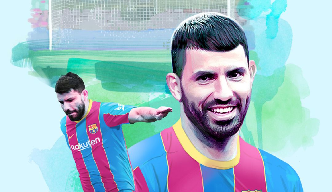 Imagen ilustrativa de Sergio Agüero, presentado por el Barcelona. Imagen ilustrativa de Sergio Agüero, presentado por el Barcelona.
