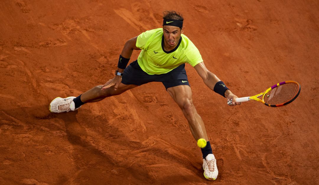Rafael Nadal en su partido por segunda ronda de Roland Garros contra Richard Gasquet Rafael Nadal en su partido por segunda ronda de Roland Garros contra Richard Gasquet
