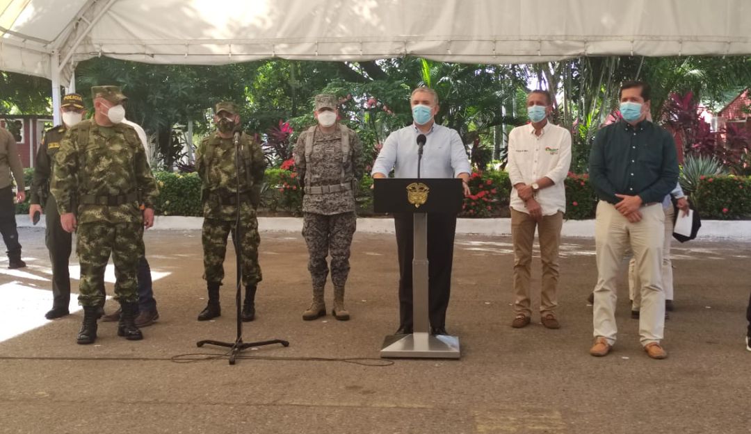 El presidente Iván Duque desde Neiva El presidente Iván Duque desde Neiva