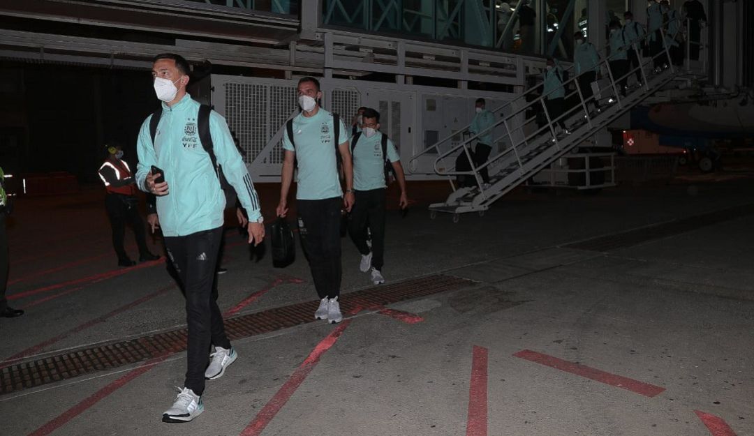 Llegada de la Selección Argentina anoche a Barranquilla. Llegada de la Selección Argentina anoche a Barranquilla.