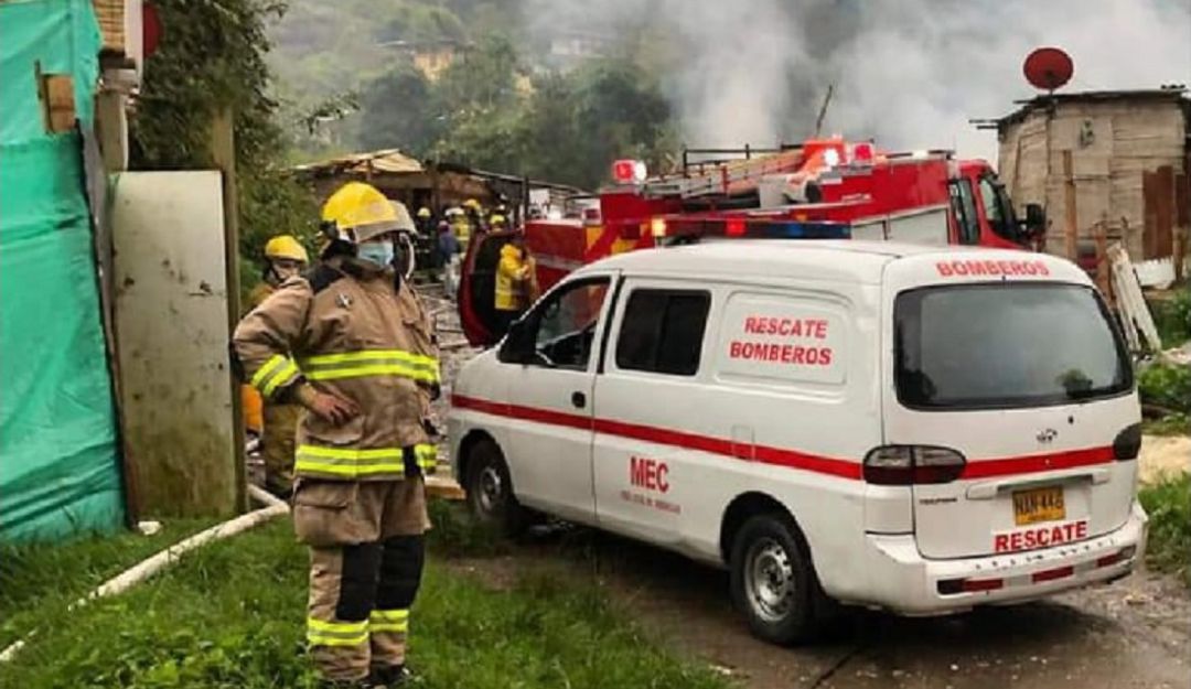 Foto: Tomada por el Cuerpo Oficial de Bomberos de Manizales. Foto: Tomada por el Cuerpo Oficial de Bomberos de Manizales.