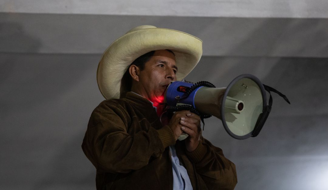 El candidato presidencial peruano Pedro Castillo El candidato presidencial peruano Pedro Castillo