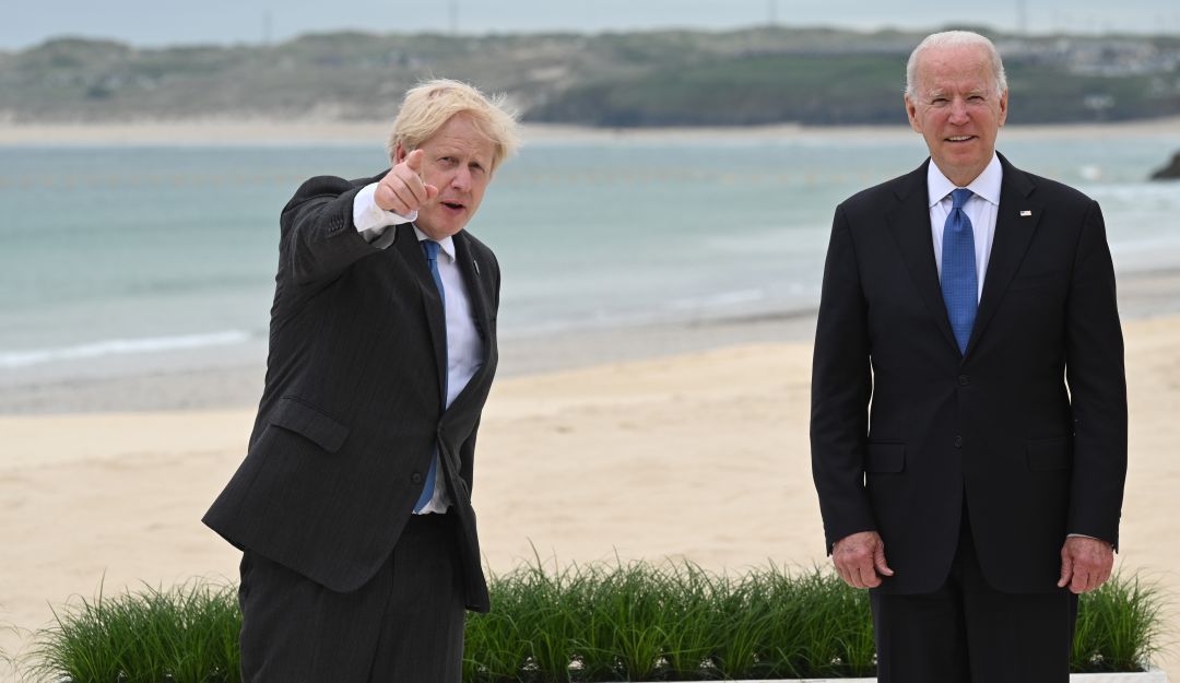 Boris Johnson y Joe Biden en el inicio de la cumbre Boris Johnson y Joe Biden en el inicio de la cumbre