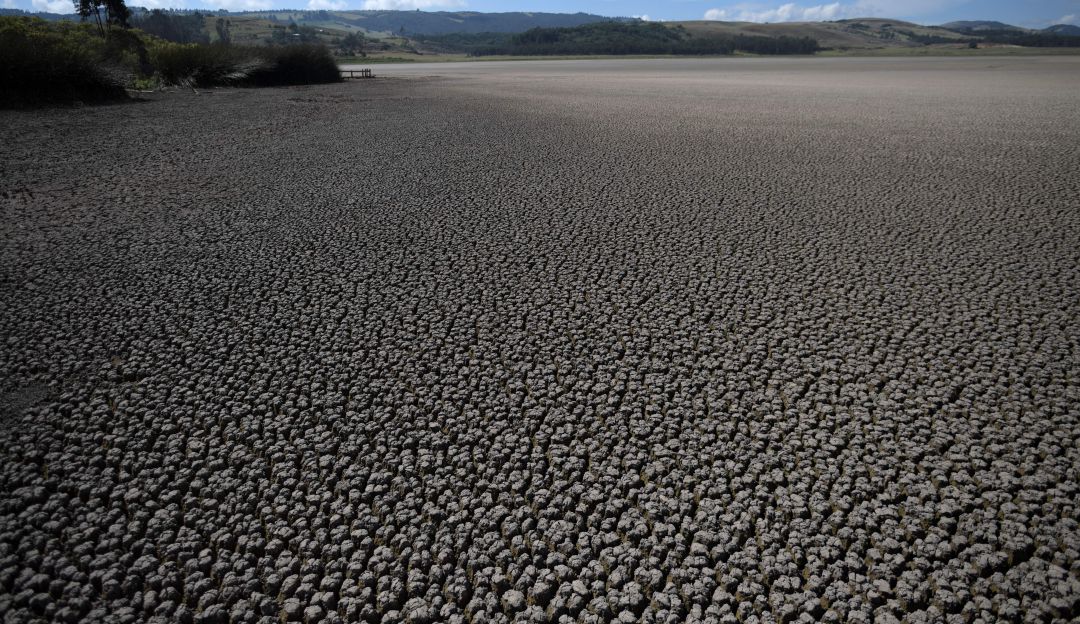 Laguna de Suesca, afectada por el cambio climático, en Colombia. Laguna de Suesca, afectada por el cambio climático, en Colombia.
