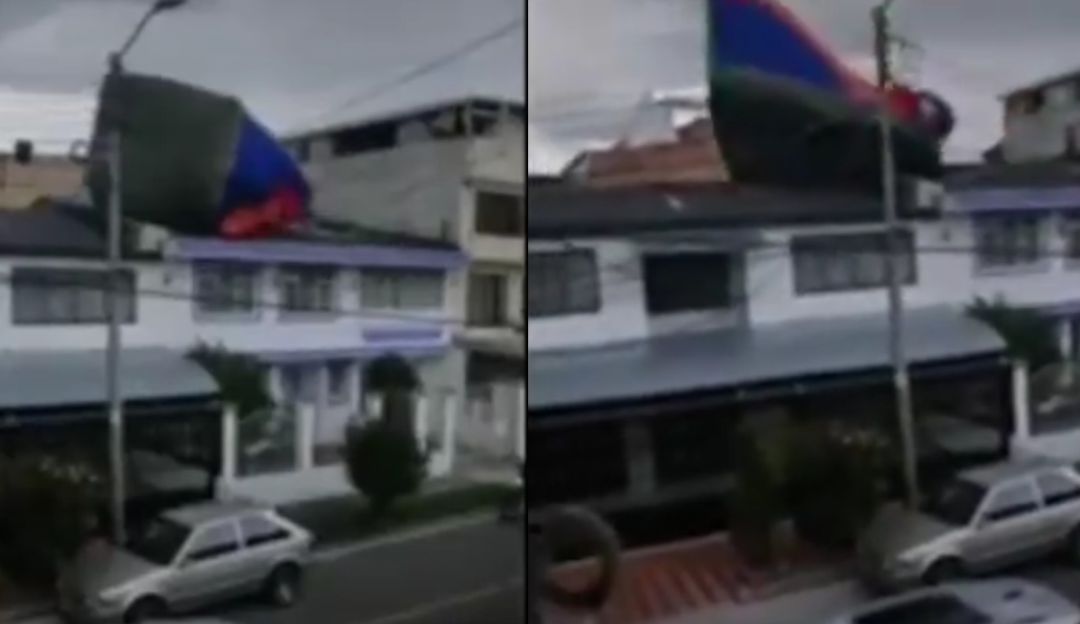 Juego inflable voló con cinco niños adentro en Bogotá Juego inflable voló con cinco niños adentro en Bogotá