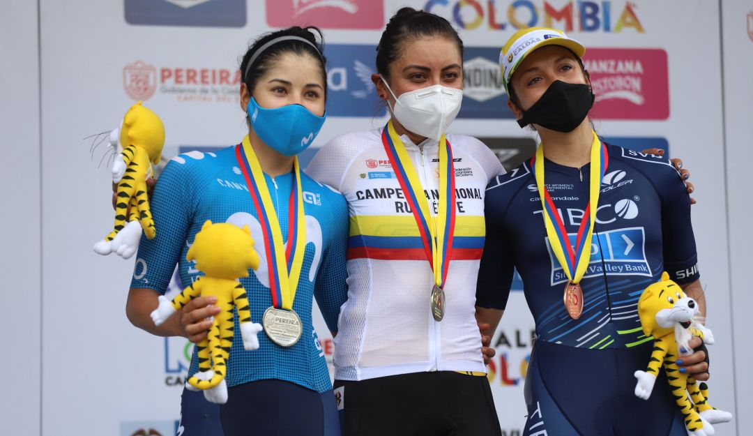 El podio de la prueba élite femenina. El podio de la prueba élite femenina.