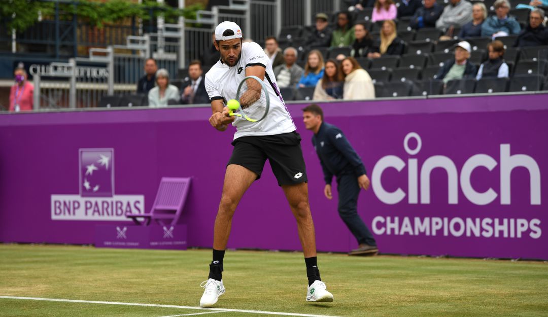 Matteo Berrettini en la semifinal ante Álex de Miñaur del torneo de Queen´s Matteo Berrettini en la semifinal ante Álex de Miñaur del torneo de Queen´s