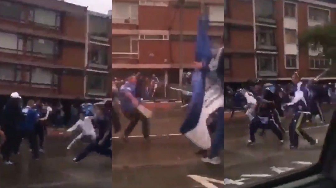 Video: A machete se enfrentaron hinchas de Millonarios tras la final