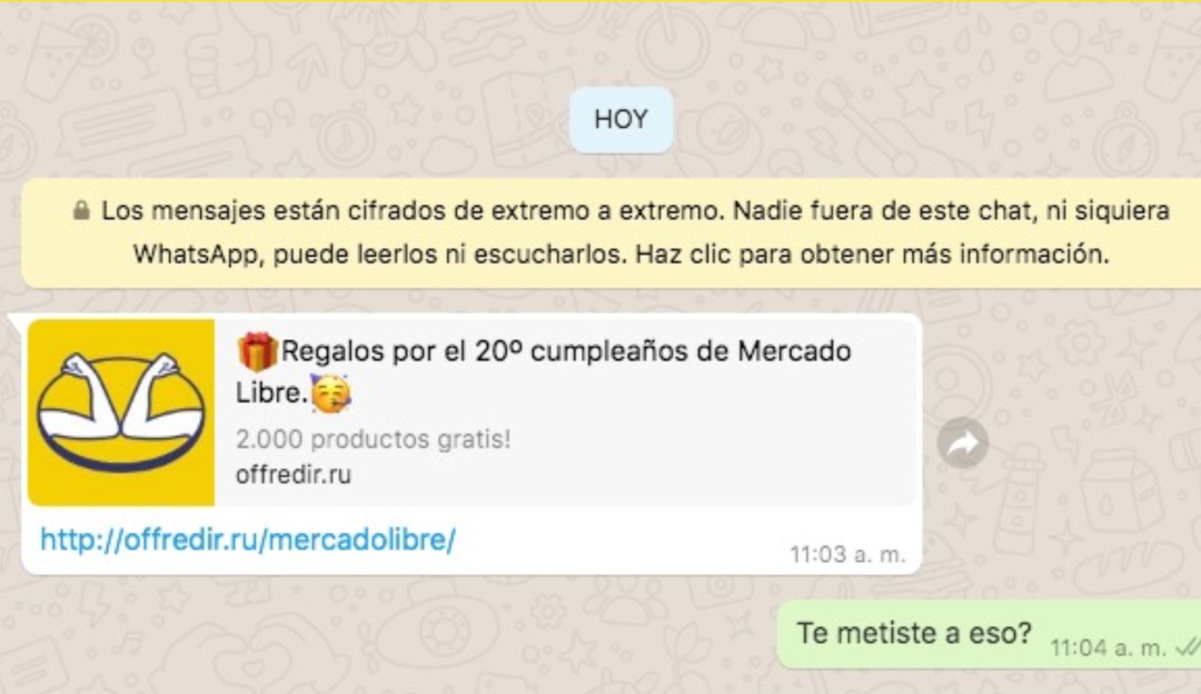 Estafas a través de WhatsApp Estafas a través de WhatsApp