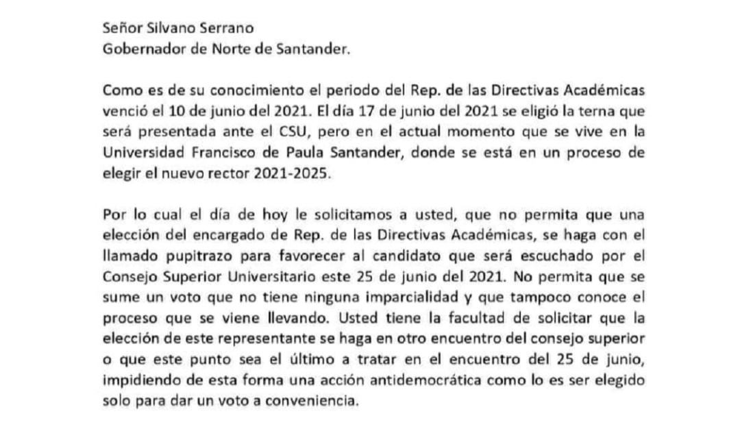 Piden evitar elección de representante de directivas académicas Piden evitar elección de representante de directivas académicas
