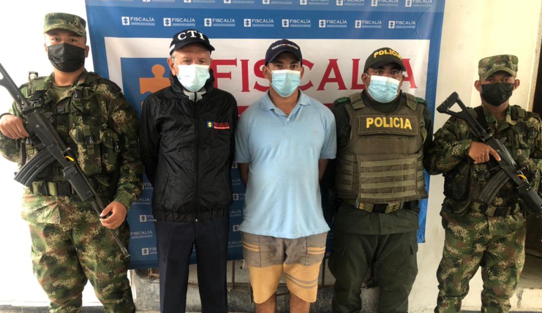 La captura se efectuó en la vereda Tierra Santa del municipio El Roble, en el departamento de Sucre La captura se efectuó en la vereda Tierra Santa del municipio El Roble, en el departamento de Sucre