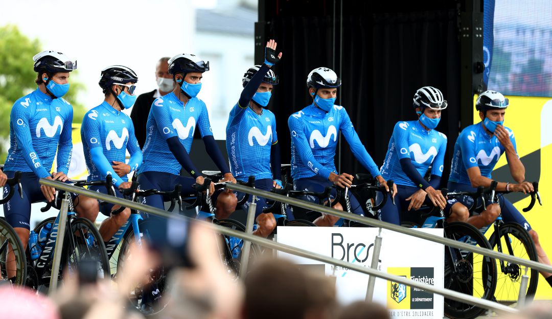 Equipo Movistar en la presentación del Tour de Francia Equipo Movistar en la presentación del Tour de Francia