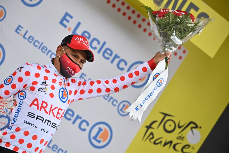 Nairo Quintana es líder de la montaña con 50 puntos Nairo Quintana es líder de la montaña con 50 puntos