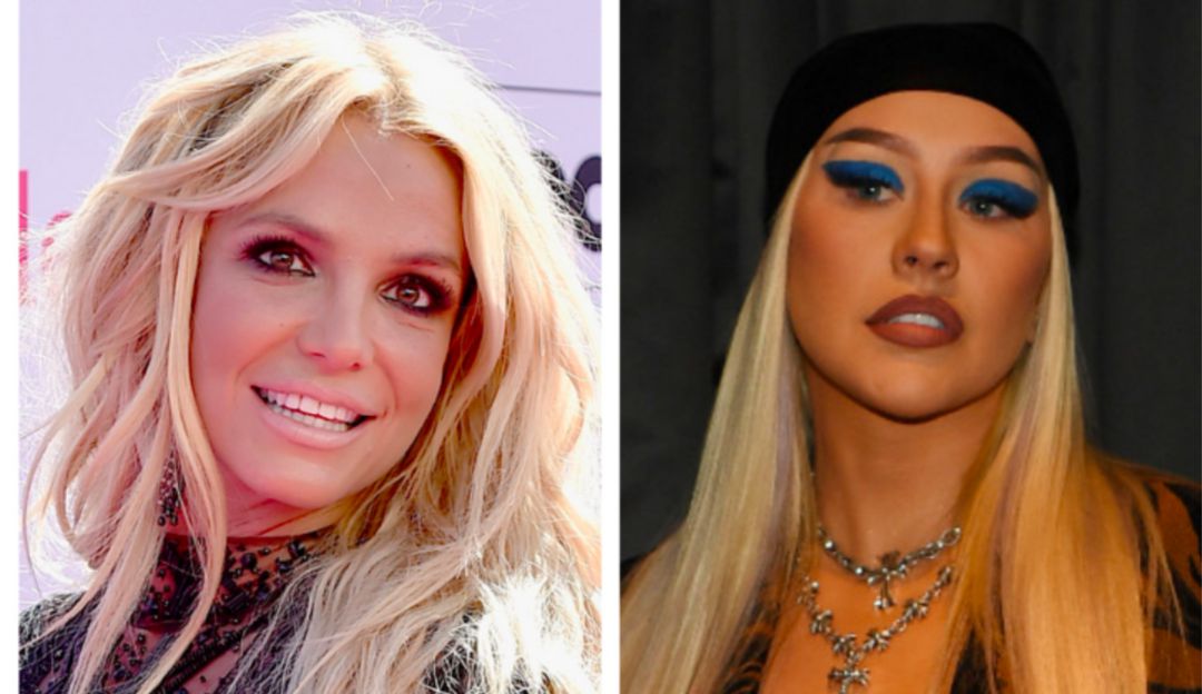 Las cantantes Britney Spears y Christina Aguilera Las cantantes Britney Spears y Christina Aguilera
