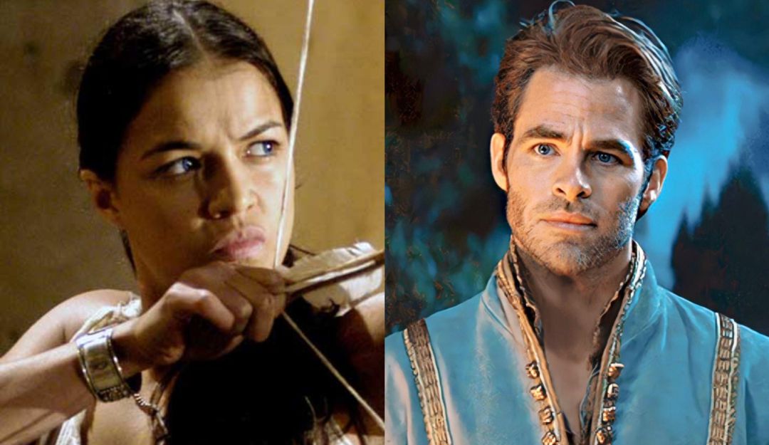 Michelle Rodríguez y Chris Pine Michelle Rodríguez y Chris Pine