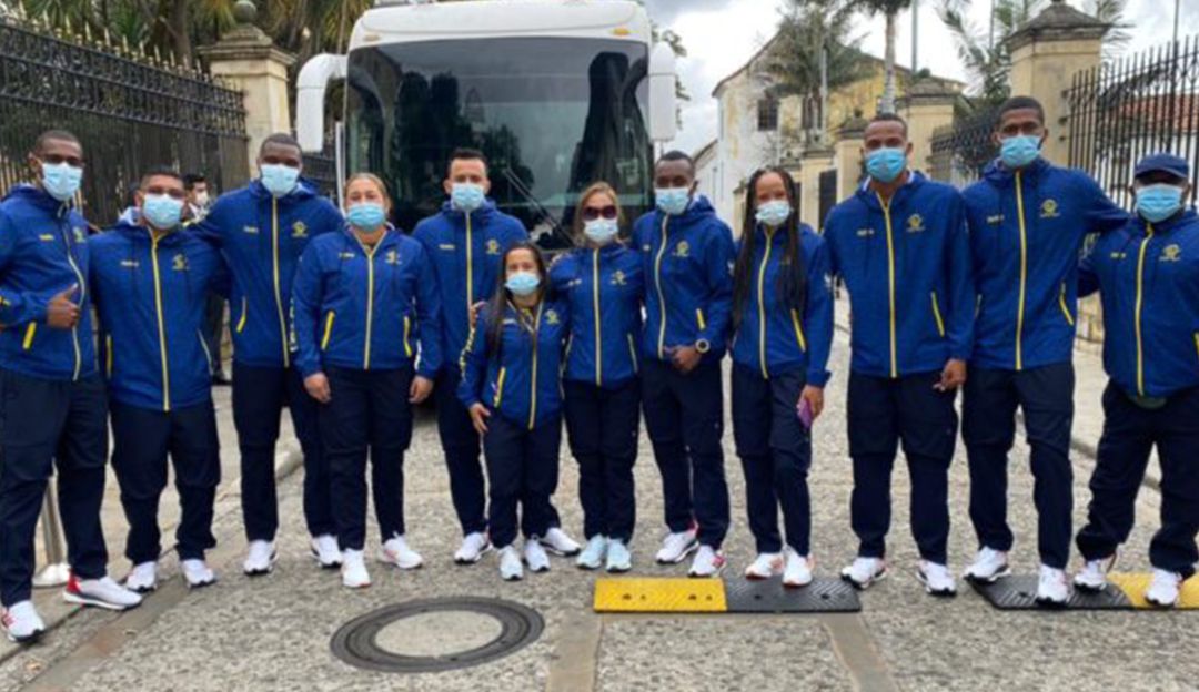 Parte de la delegación colombiana que viaja a los Juegos Paralímpicos de Tokio en la Casa de Nariño en 2021 Parte de la delegación colombiana que viaja a los Juegos Paralímpicos de Tokio en la Casa de Nariño en 2021