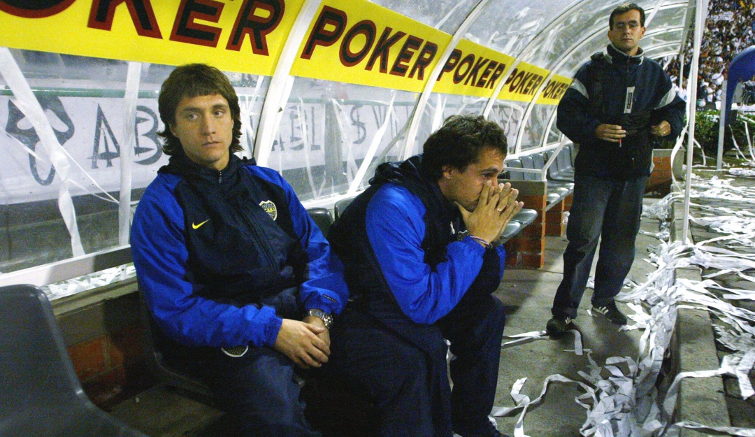 Guillermo Barros Schelotto en el Palogrande de Manizales en la final de la Copa Libertadores 2004 Guillermo Barros Schelotto en el Palogrande de Manizales en la final de la Copa Libertadores 2004