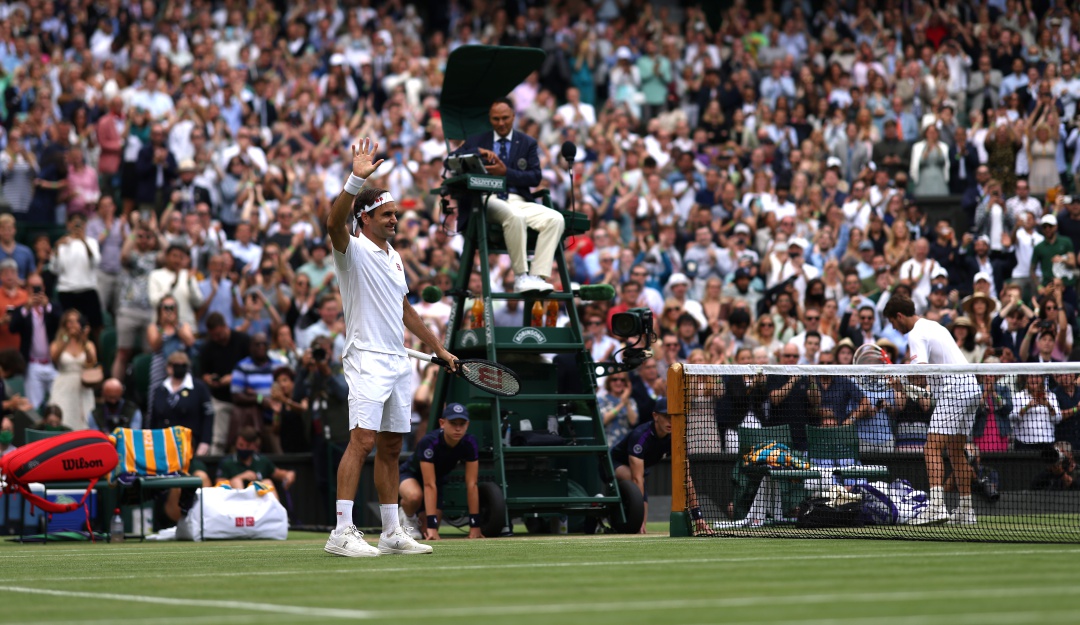 Roger Federer ante Cameron Norrie en Wimbledon 2021 Roger Federer ante Cameron Norrie en Wimbledon 2021
