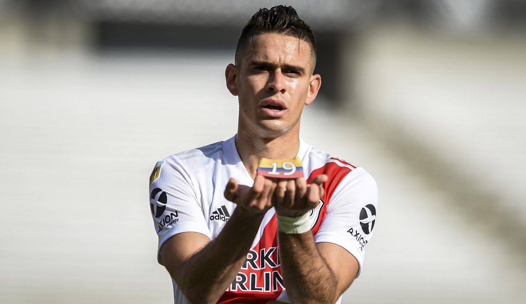 Rafael Santos Borré con River Plate Rafael Santos Borré con River Plate