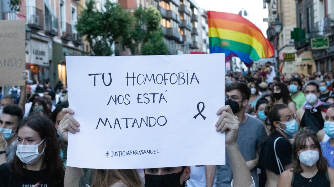 Protestas en España por el asesinato de un joven en un ataque homófobo