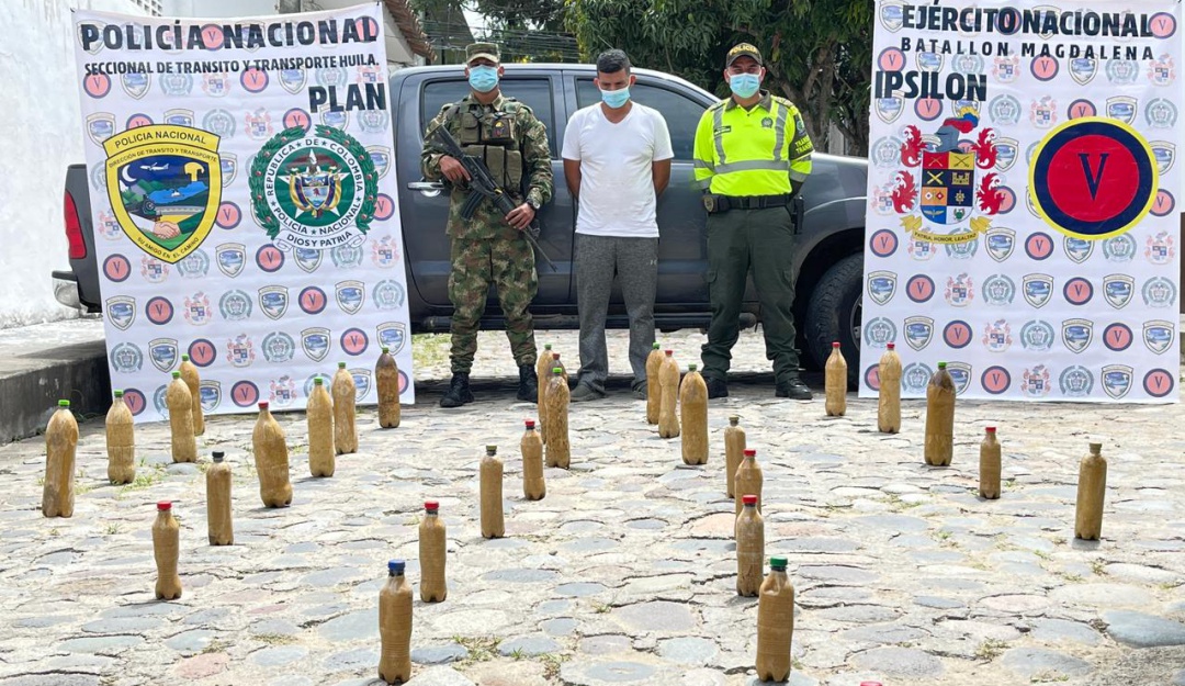 Incautan base de coca en vías del Huila Incautan base de coca en vías del Huila