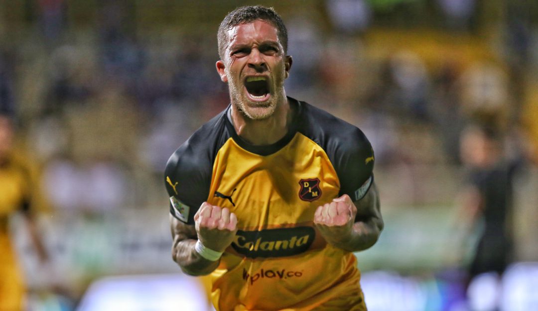 Adrián Arregui en un partido ante Equidad en 2019 Adrián Arregui en un partido ante Equidad en 2019