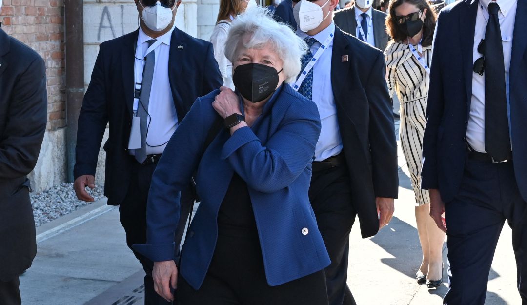 La secretaria del tesoro de Estados Unidos, Janet Yellen, a su llegada a la cumbre financiera del G20 en Venecia, Italia. La secretaria del tesoro de Estados Unidos, Janet Yellen, a su llegada a la cumbre financiera del G20 en Venecia, Italia.