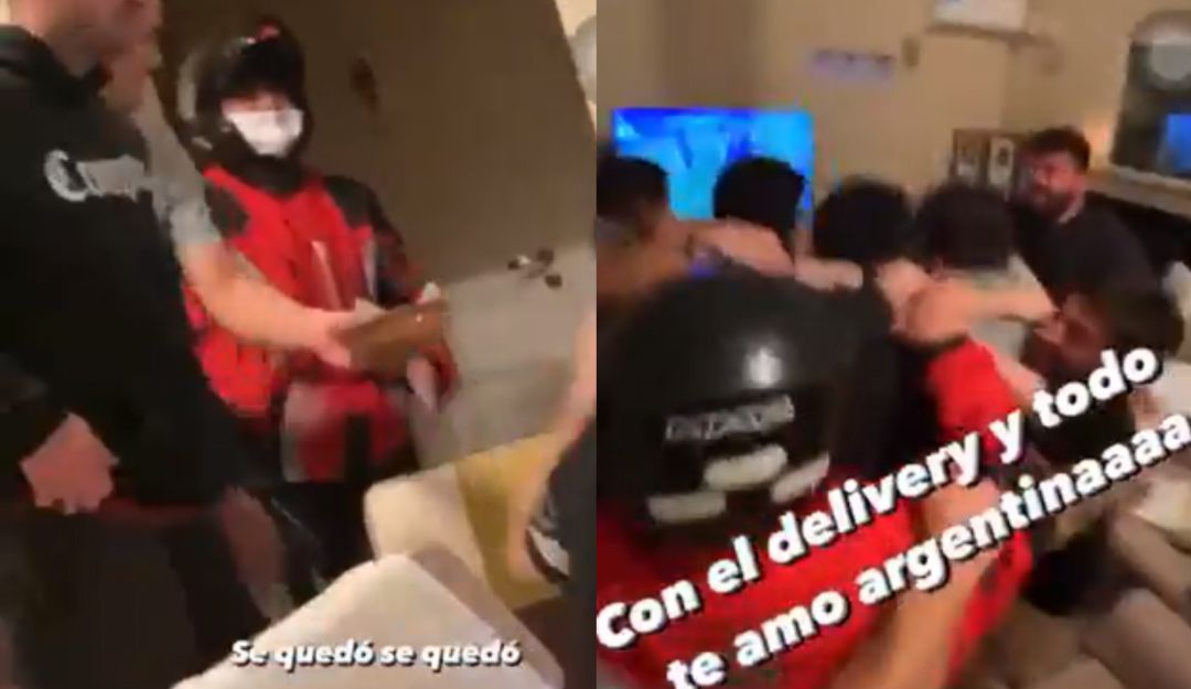 Repartidor festejó título de Argentina en casa donde entregó un domicilio Repartidor festejó título de Argentina en casa donde entregó un domicilio