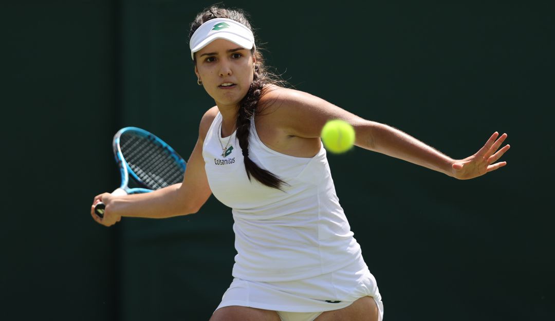 María Camila Osorio tras su partido por la tercera ronda de Wimbledon. María Camila Osorio tras su partido por la tercera ronda de Wimbledon.