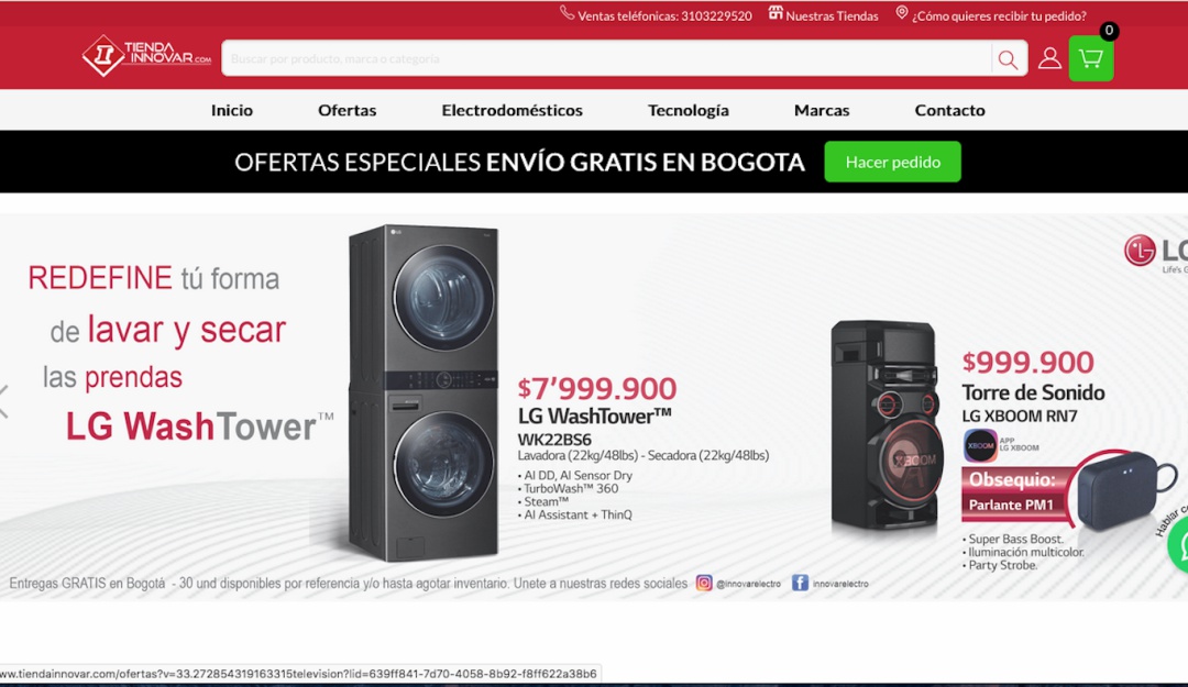 Captura pantalla Tienda Innovar Captura pantalla Tienda Innovar