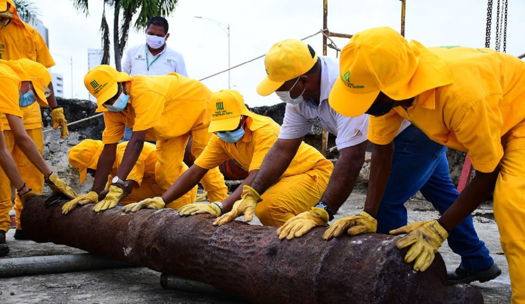 La ubicación definitiva de estas piezas será en las troneras del baluarte de San Ignacio donde se dispondrán provisionalmente en soportes de concreto La ubicación definitiva de estas piezas será en las troneras del baluarte de San Ignacio donde se dispondrán provisionalmente en soportes de concreto
