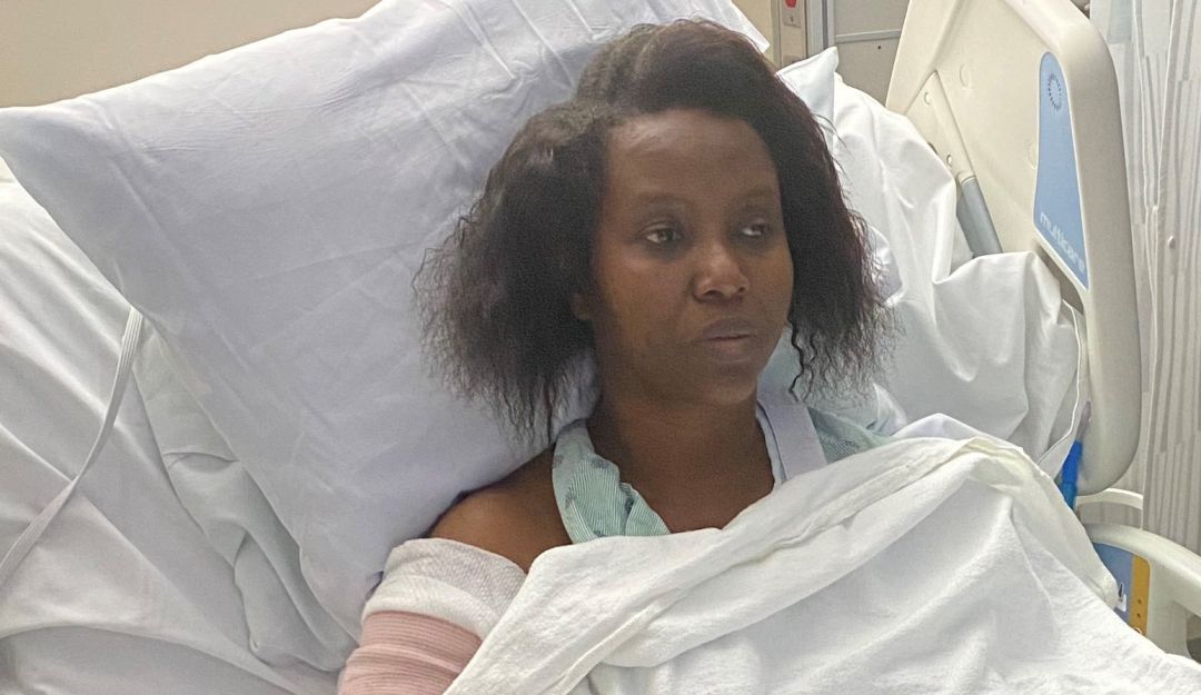 Fotografía compartida por la primera dama de Haití durante su recuperación. Fotografía compartida por la primera dama de Haití durante su recuperación.