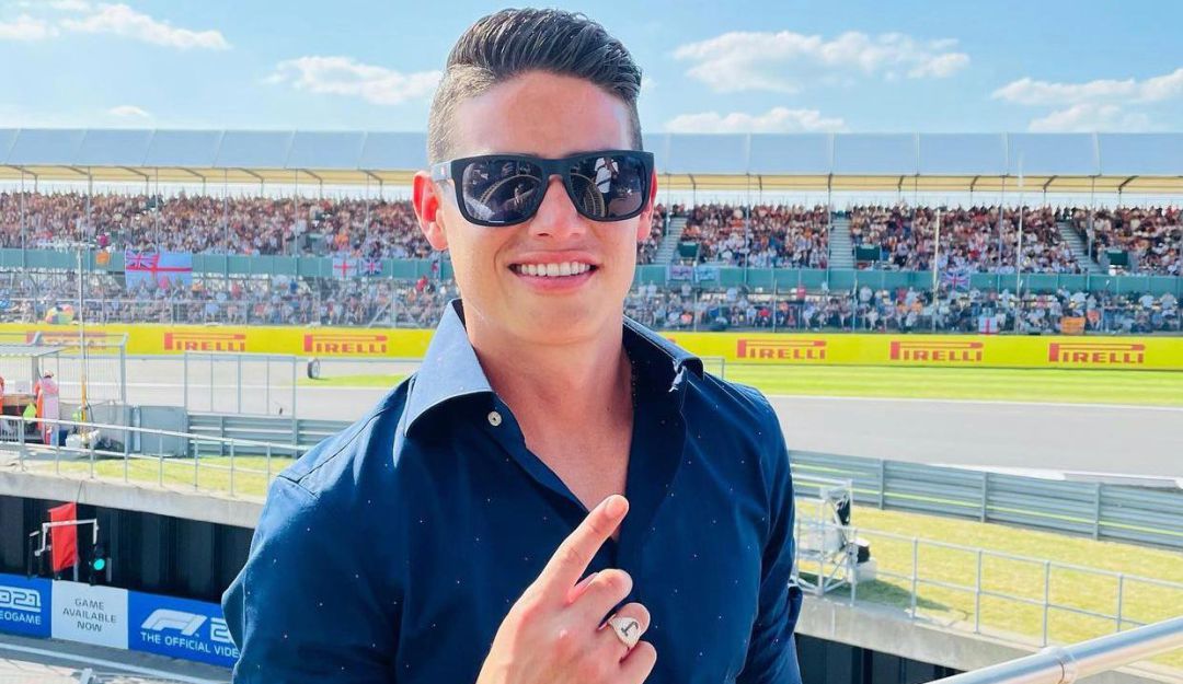 James Rodríguez en Silverstone James Rodríguez en Silverstone