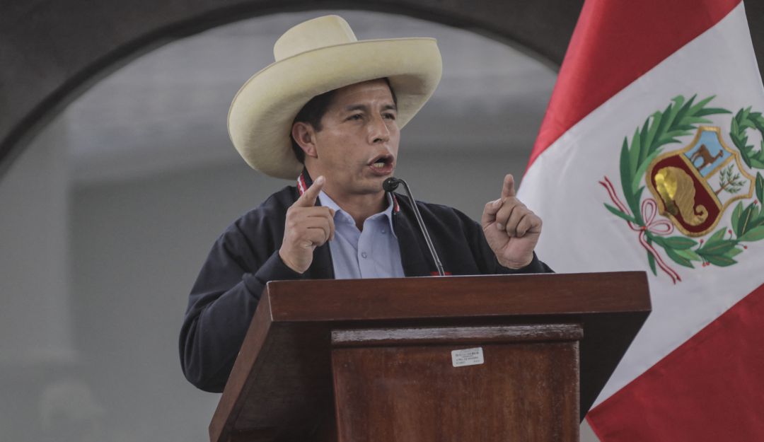 El candidato izquierdista Pedro Castillo, virtual ganador de las elecciones presidenciales. El candidato izquierdista Pedro Castillo, virtual ganador de las elecciones presidenciales.