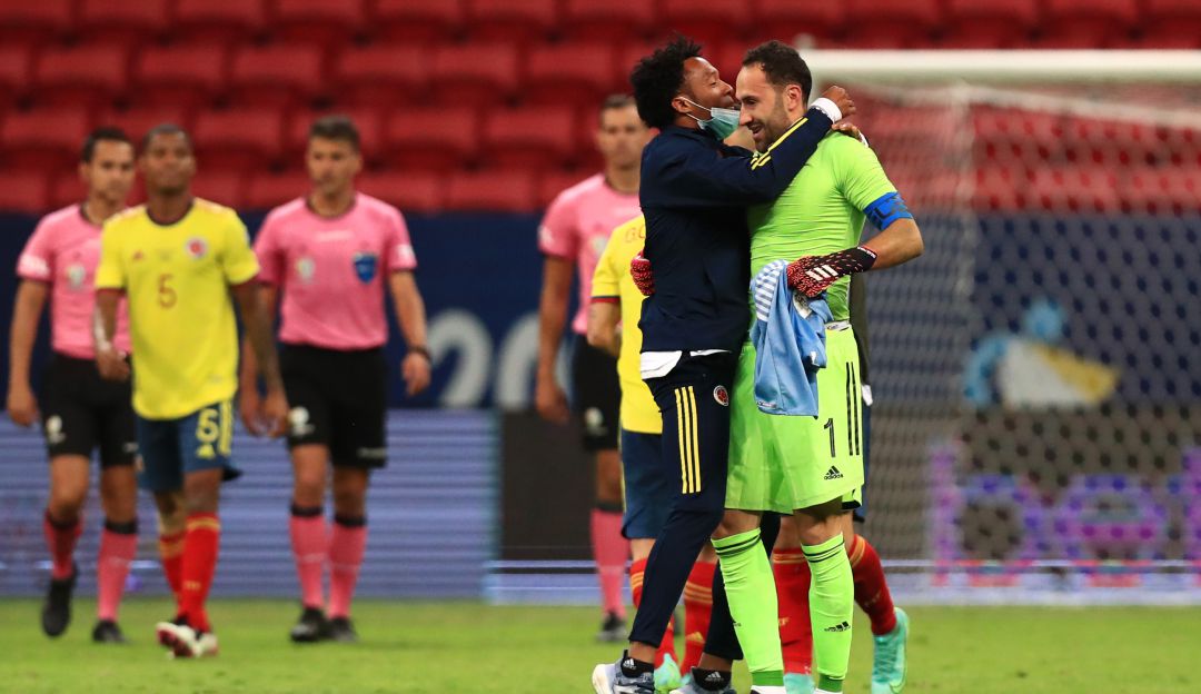 Juan Guillermo Cuadrado y David Ospina con la Selección Colombia en la Copa América 2021 Juan Guillermo Cuadrado y David Ospina con la Selección Colombia en la Copa América 2021