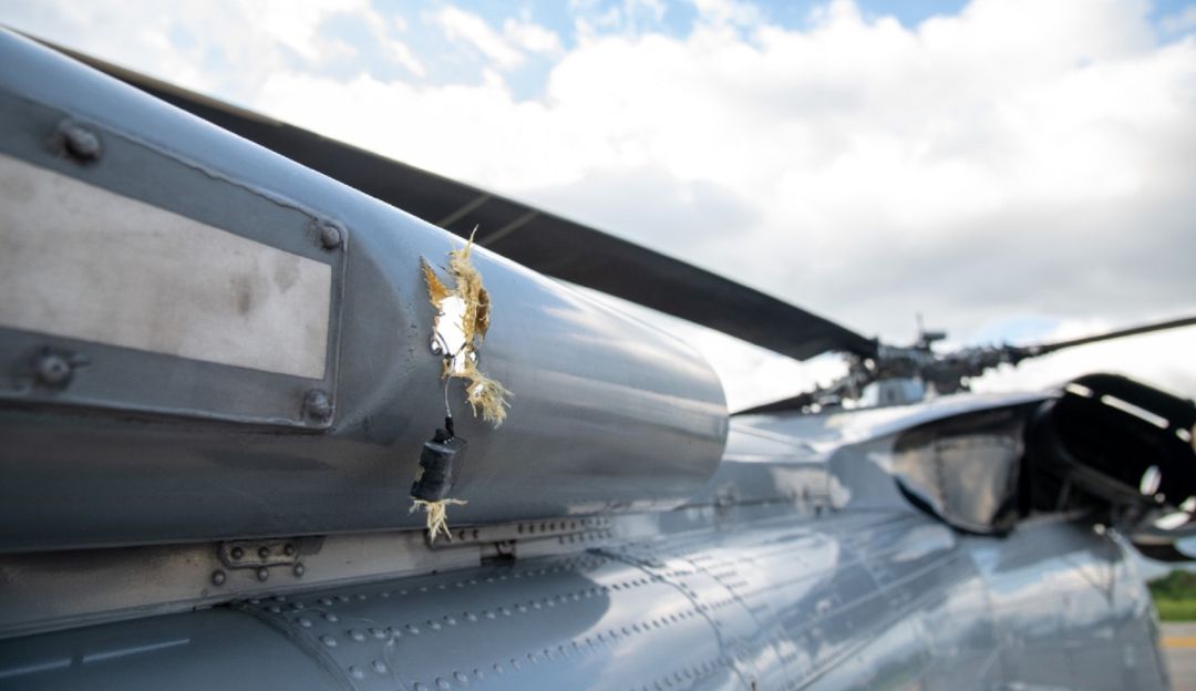 El helicóptero de la Fuerza Aérea Colombiana fue atacado en el aeropuerto Camilo Daza en Cúcuta el pasado 25 de junio. El helicóptero de la Fuerza Aérea Colombiana fue atacado en el aeropuerto Camilo Daza en Cúcuta el pasado 25 de junio.