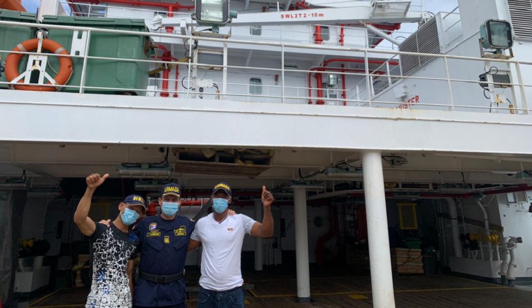 El rescate se realizó con el buque ARC “Caribe” mientras se encontraba cumpliendo operaciones de asistencia humanitaria El rescate se realizó con el buque ARC “Caribe” mientras se encontraba cumpliendo operaciones de asistencia humanitaria