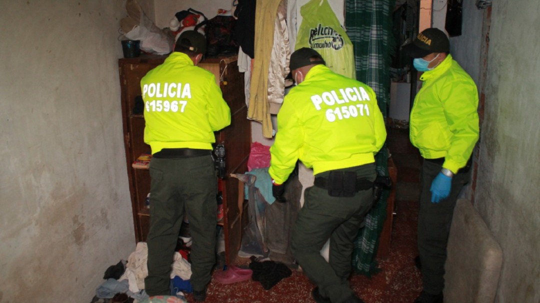 Gran operativo de seguridad en el barrio La Frontera de Chinchiná