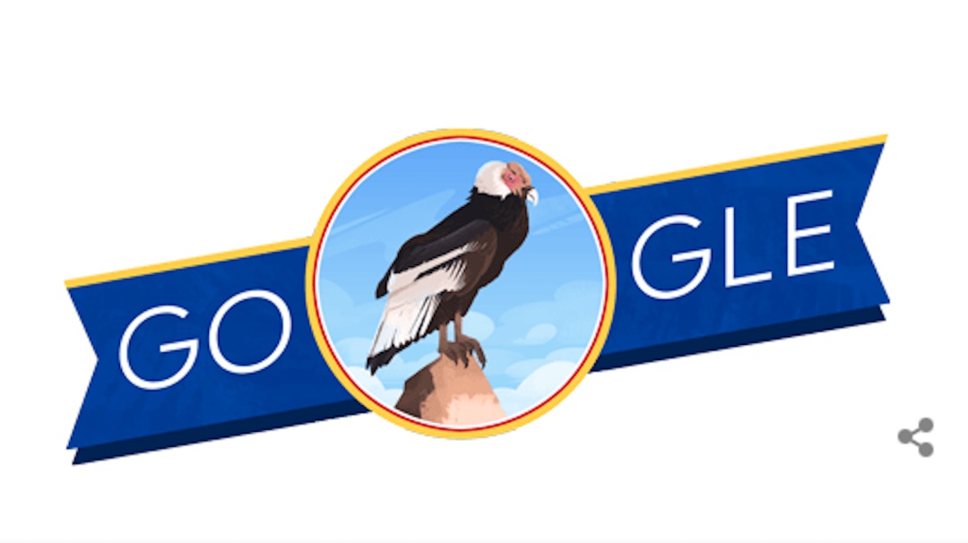 Doodle de Google homenajeó a Colombia con un Cóndor