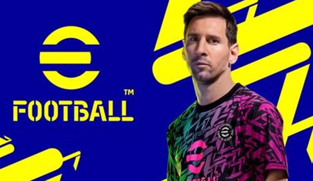 El delantero argentino Lionel Messi, imagen del videojuego EFootball El delantero argentino Lionel Messi, imagen del videojuego EFootball