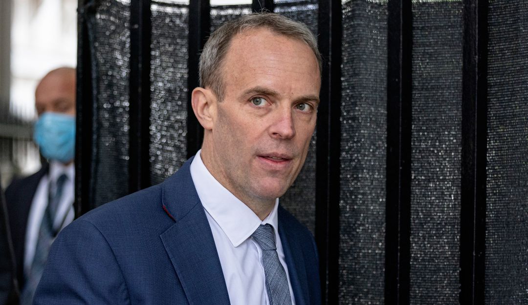 El ministro de Exteriores Dominic Raab El ministro de Exteriores Dominic Raab
