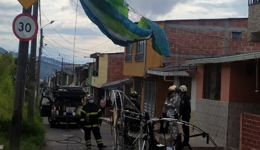 Foto: Enviada desde el Cuerpo Oficial de Bomberos de Manizales. Foto: Enviada desde el Cuerpo Oficial de Bomberos de Manizales.