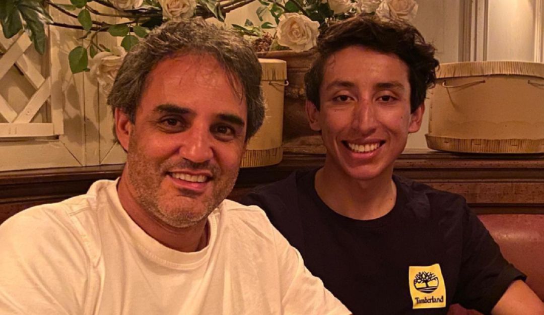 Juan Pablo Montoya y Egan Bernal reunidos en Mónaco. Juan Pablo Montoya y Egan Bernal reunidos en Mónaco.