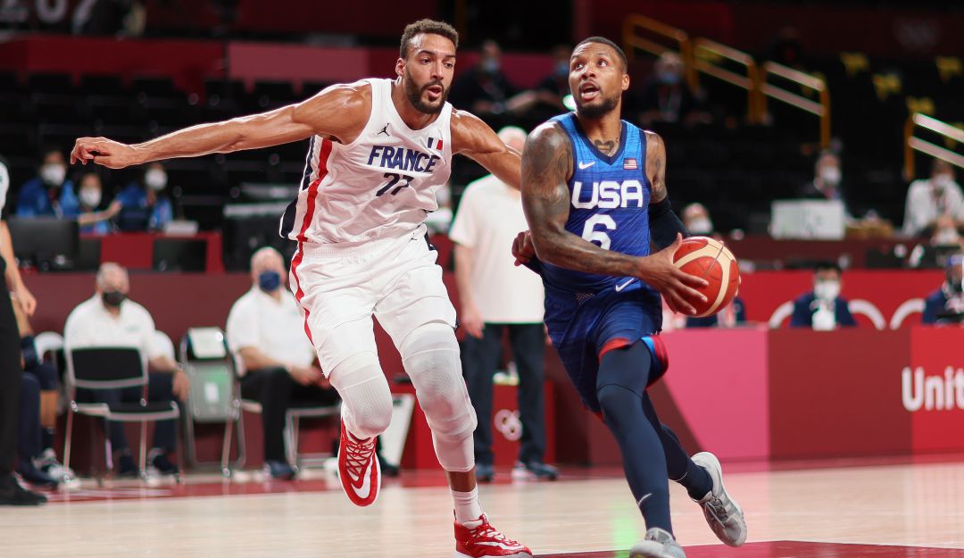 Daminal Lillard y Rudy Gobert Daminal Lillard y Rudy Gobert