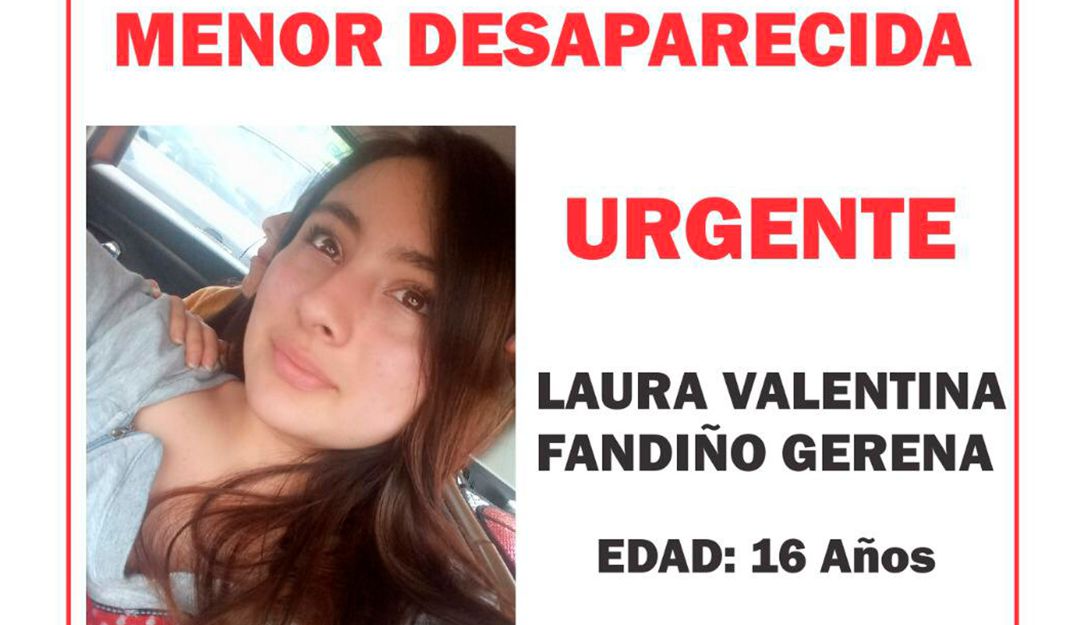 Menor desaparecida en Bogotá Menor desaparecida en Bogotá