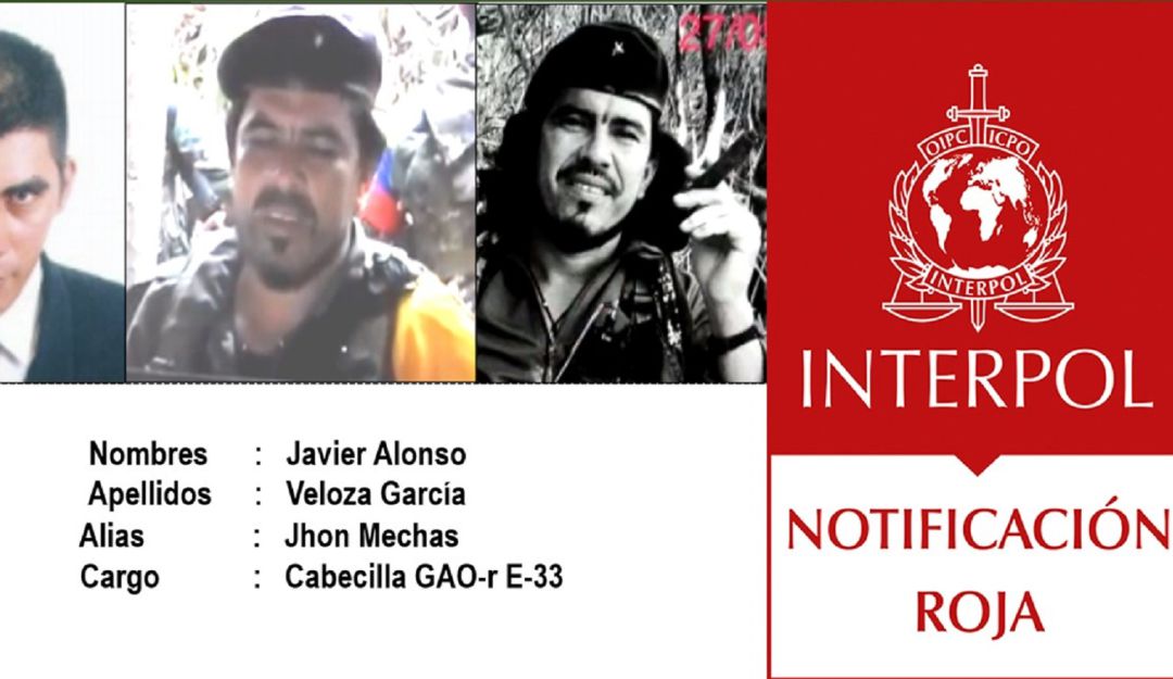 Expiden circular roja de interpol a "Jhon Mechas" Expiden circular roja de interpol a "Jhon Mechas"